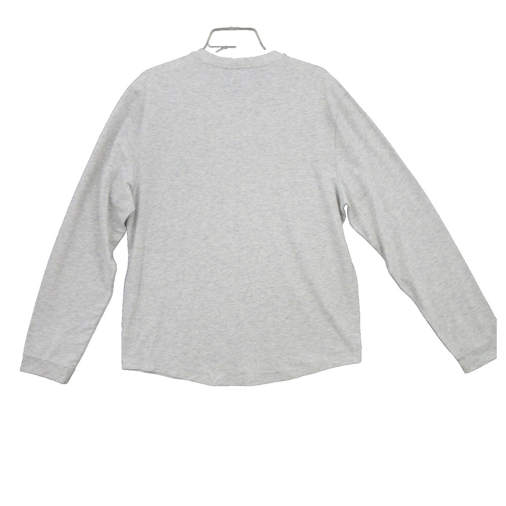Stylus Mens Shirt Large Pullover Light Grey Heather Long Sleeve Cotton Blend New